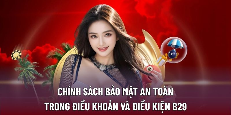 Chính sách bảo mật an toàn trong điều khoản và điều kiện B29