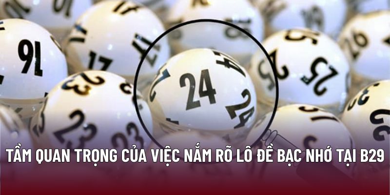 Tầm quan trọng của việc nắm rõ lô đề bạc nhớ tại B29