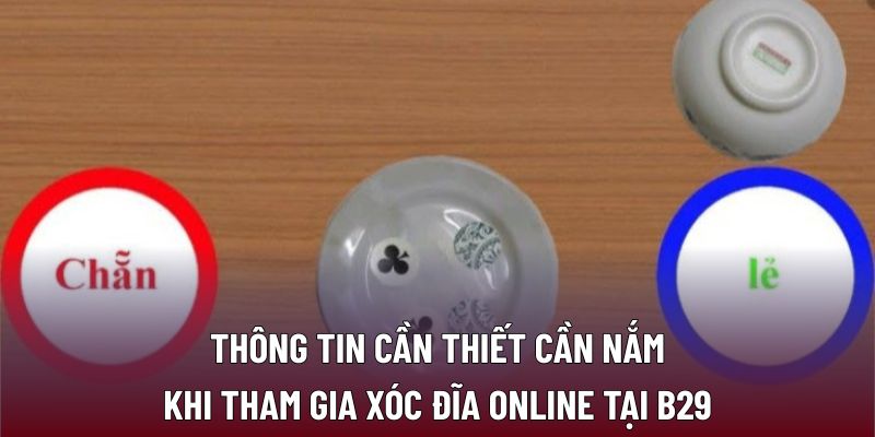Thông tin cần thiết cần nắm khi tham gia xóc đĩa online tại B29